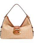 GUESS CAMDEN SHOULDER BAG NATURAL CAMEL