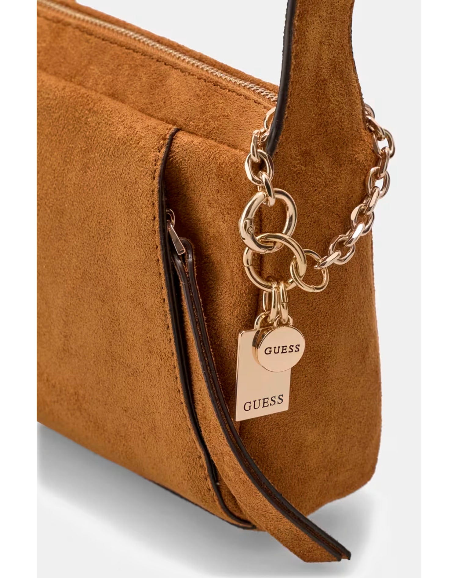 GUESS DEVON MINI CROSSBODY COGNAC