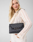 GUESS LINDSEY CONVERTIBLE XBODY FLAP COAL LOGO