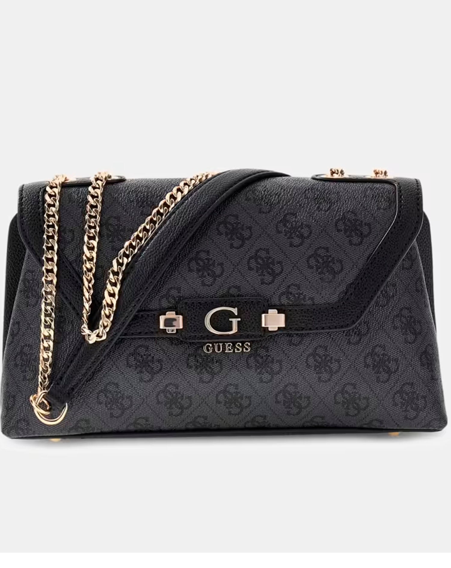 GUESS LINDSEY CONVERTIBLE XBODY FLAP COAL LOGO