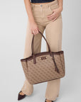 GUESS LINDSEY TOTE LATTE LOGO