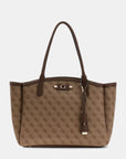 GUESS LINDSEY TOTE LATTE LOGO