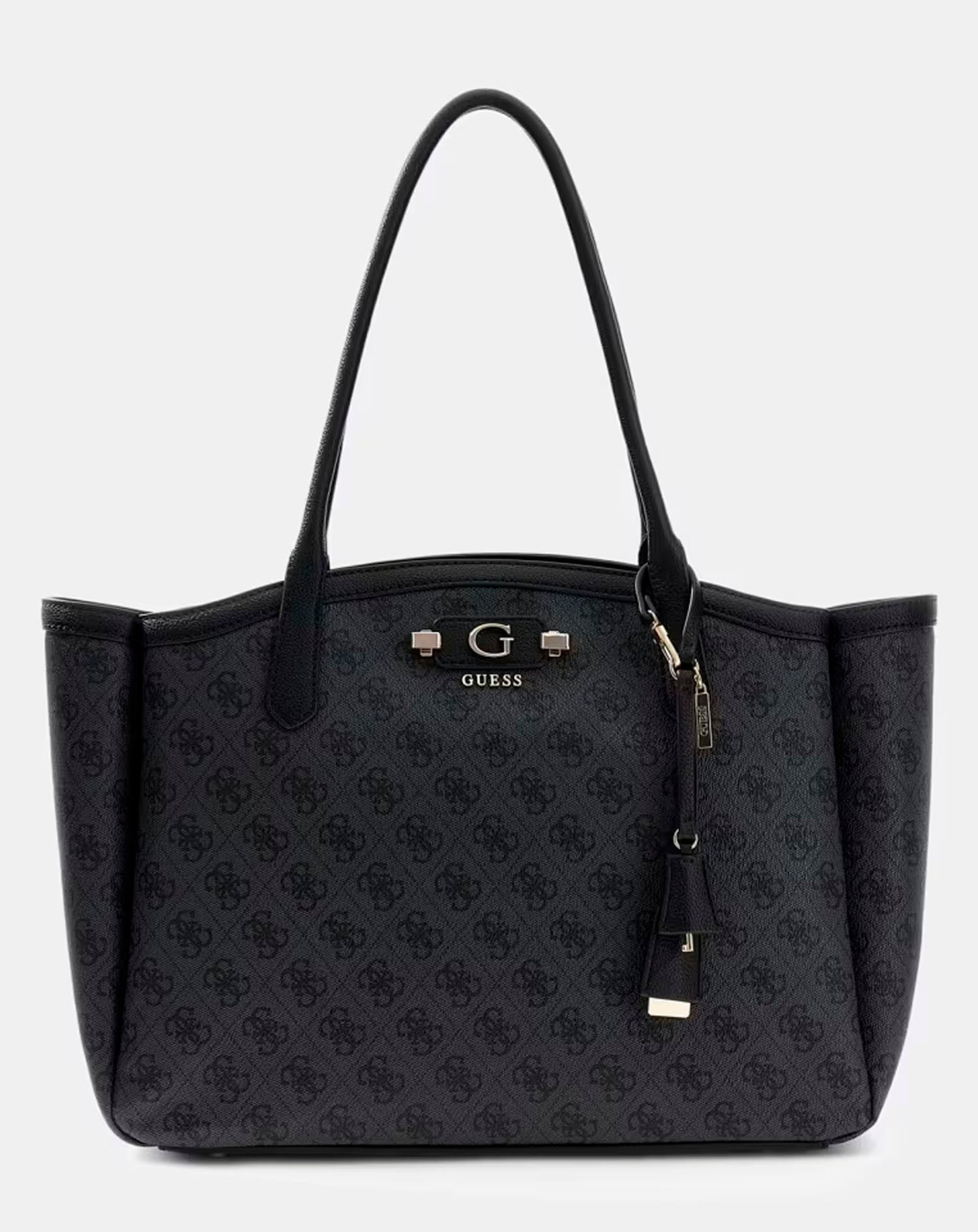 GUESS LINDSEY TOTE COAL LOGO