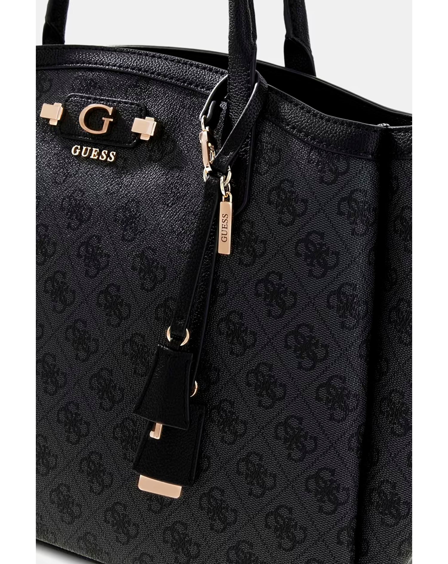GUESS LINDSEY TOTE COAL LOGO