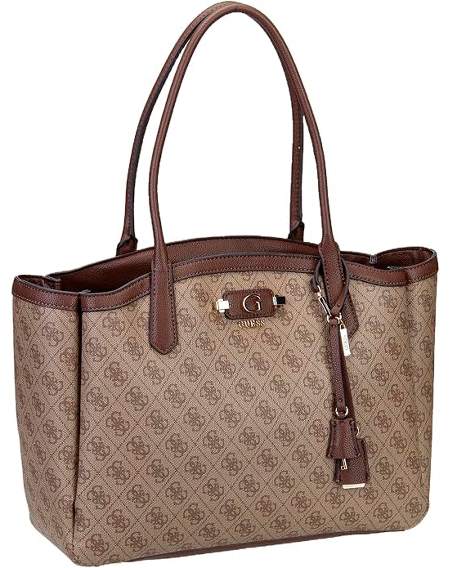GUESS LINDSEY TOTE LATTE LOGO