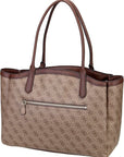 GUESS LINDSEY TOTE LATTE LOGO