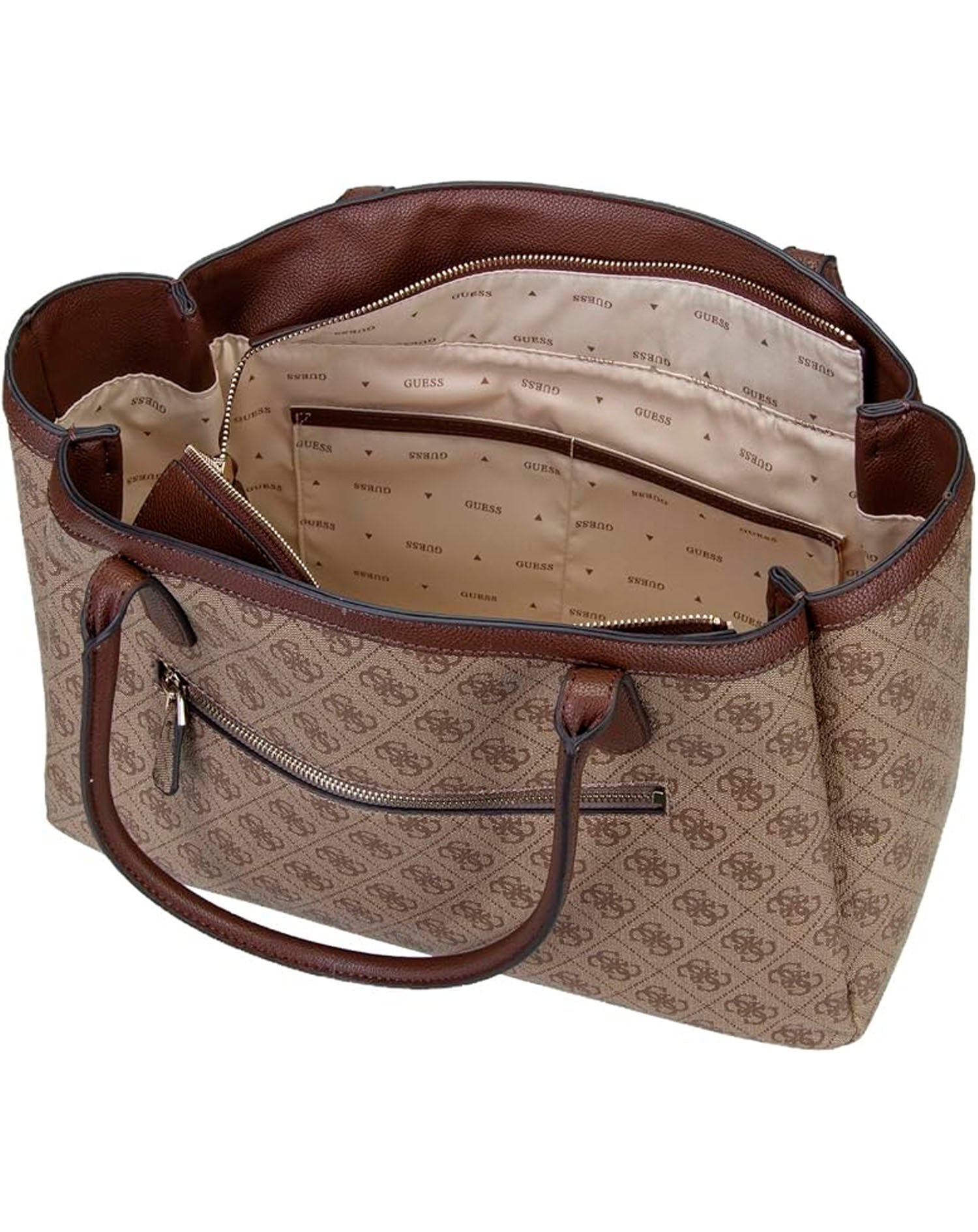 GUESS LINDSEY TOTE LATTE LOGO