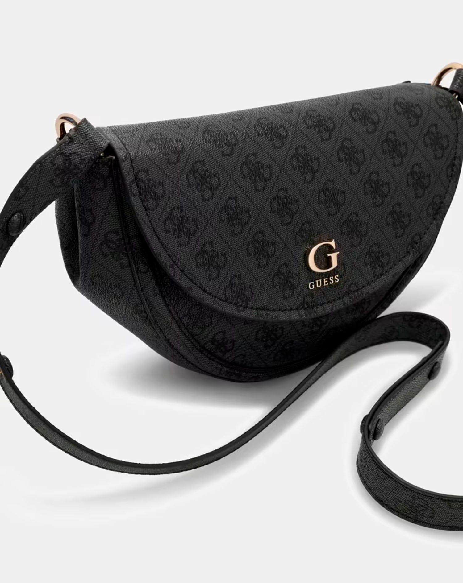 GUESS COLEEN LOGO CNVRTBL XBDY FLAP COAL LOGO