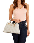 GUESS ELIETTE LOGO GIRLFRIEND SATCHEL DOVE LOGO