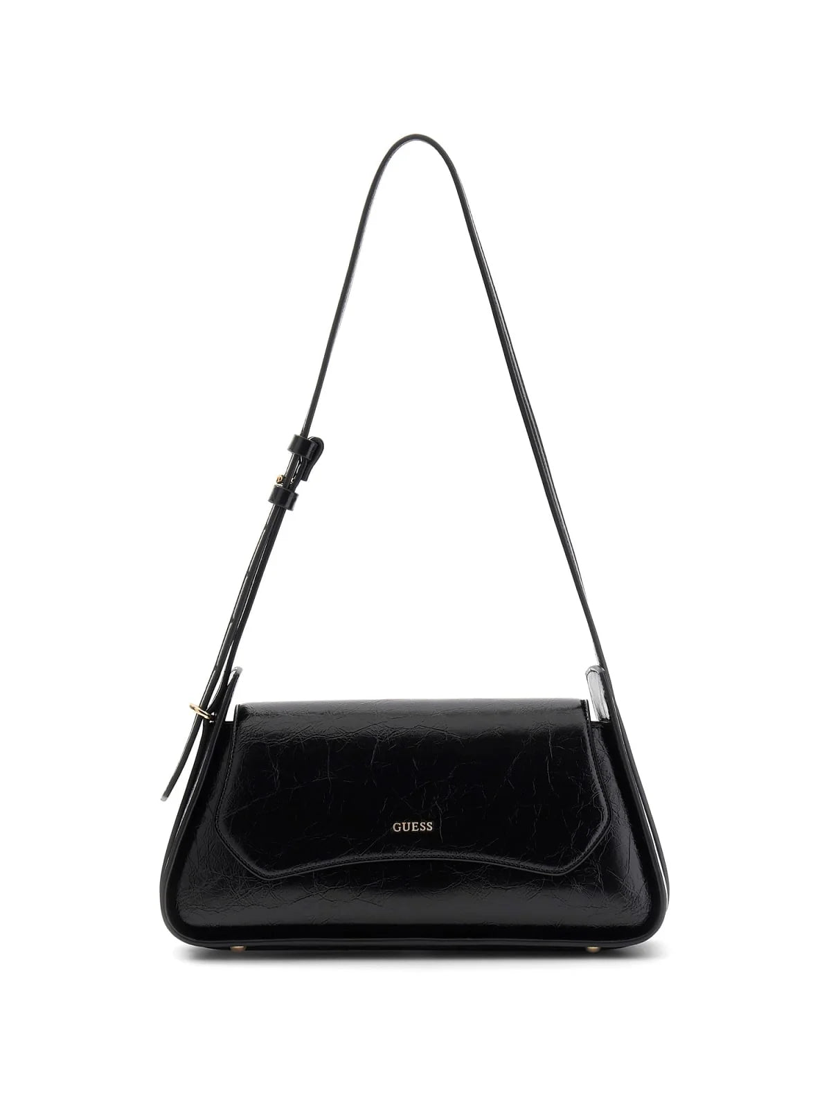 GUESS XENA FLAP SHOULDER BAG BLACK