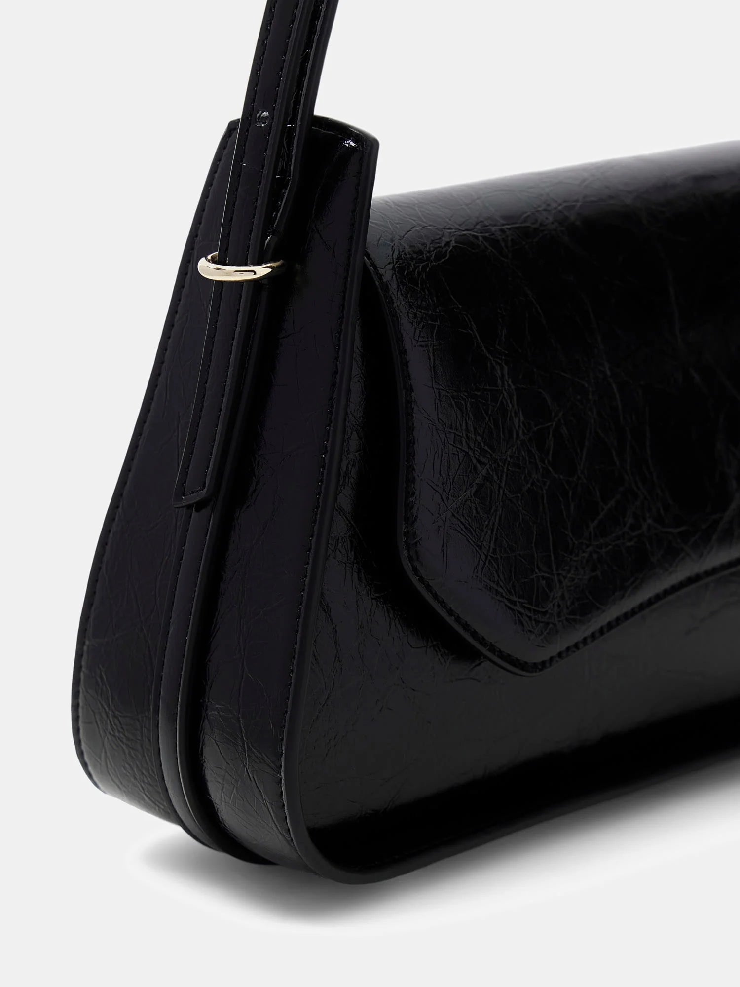 GUESS XENA FLAP SHOULDER BAG BLACK