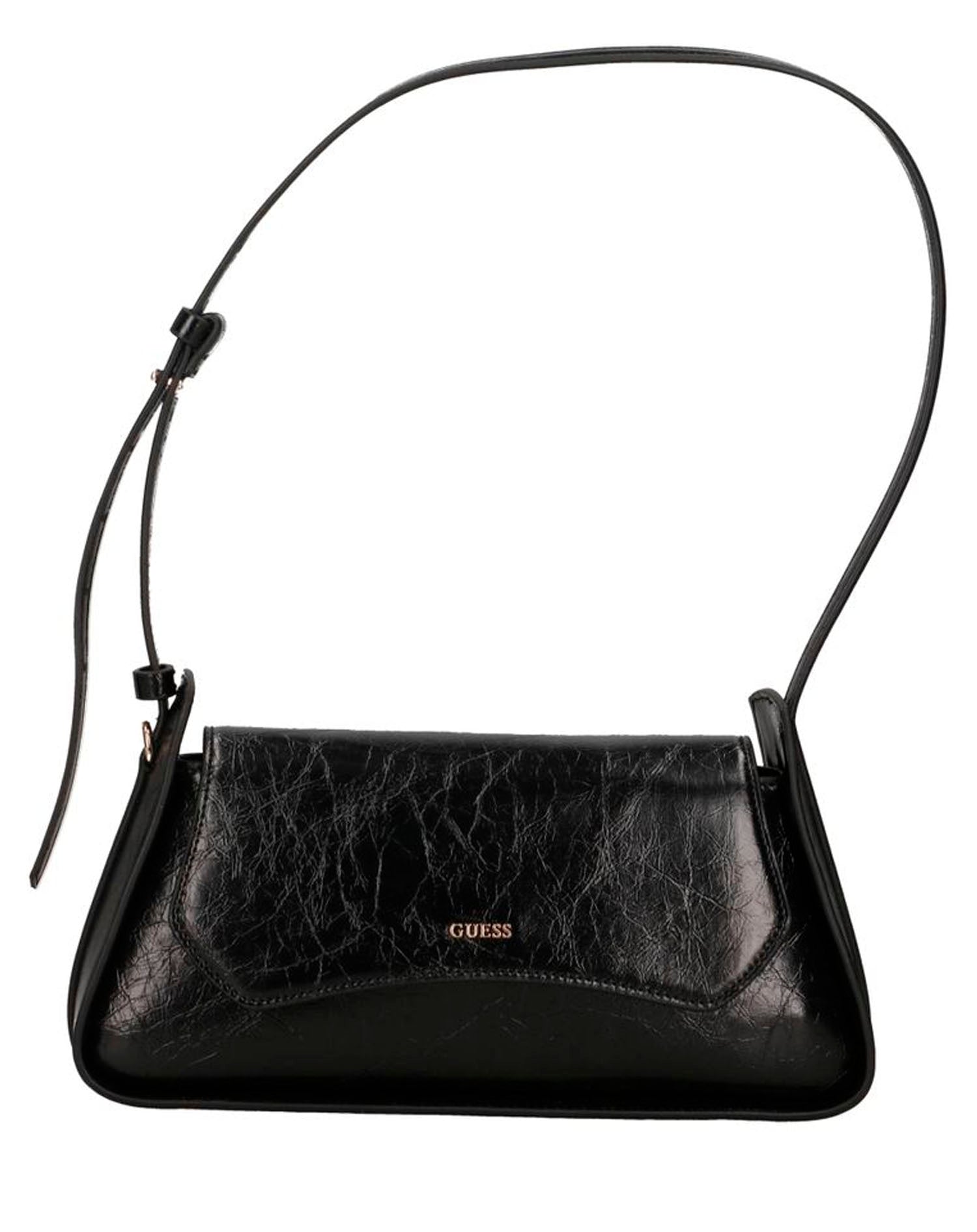 GUESS XENA FLAP SHOULDER BAG BLACK
