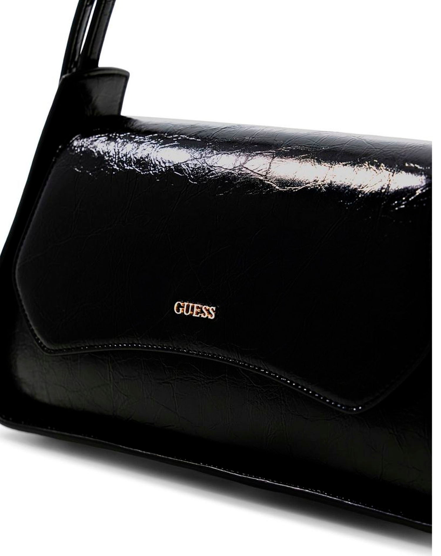 GUESS XENA FLAP SHOULDER BAG BLACK