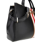 GUESS NELKA STATUS SATCHEL BLACK