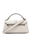 GUESS QUEENSLAND TOP HANDLE FLAP WHITE/TAUPE
