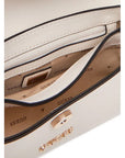 GUESS QUEENSLAND TOP HANDLE FLAP WHITE/TAUPE