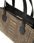 GUESS N SILVANA 2 COMP TOTE NATURAL/BLACK