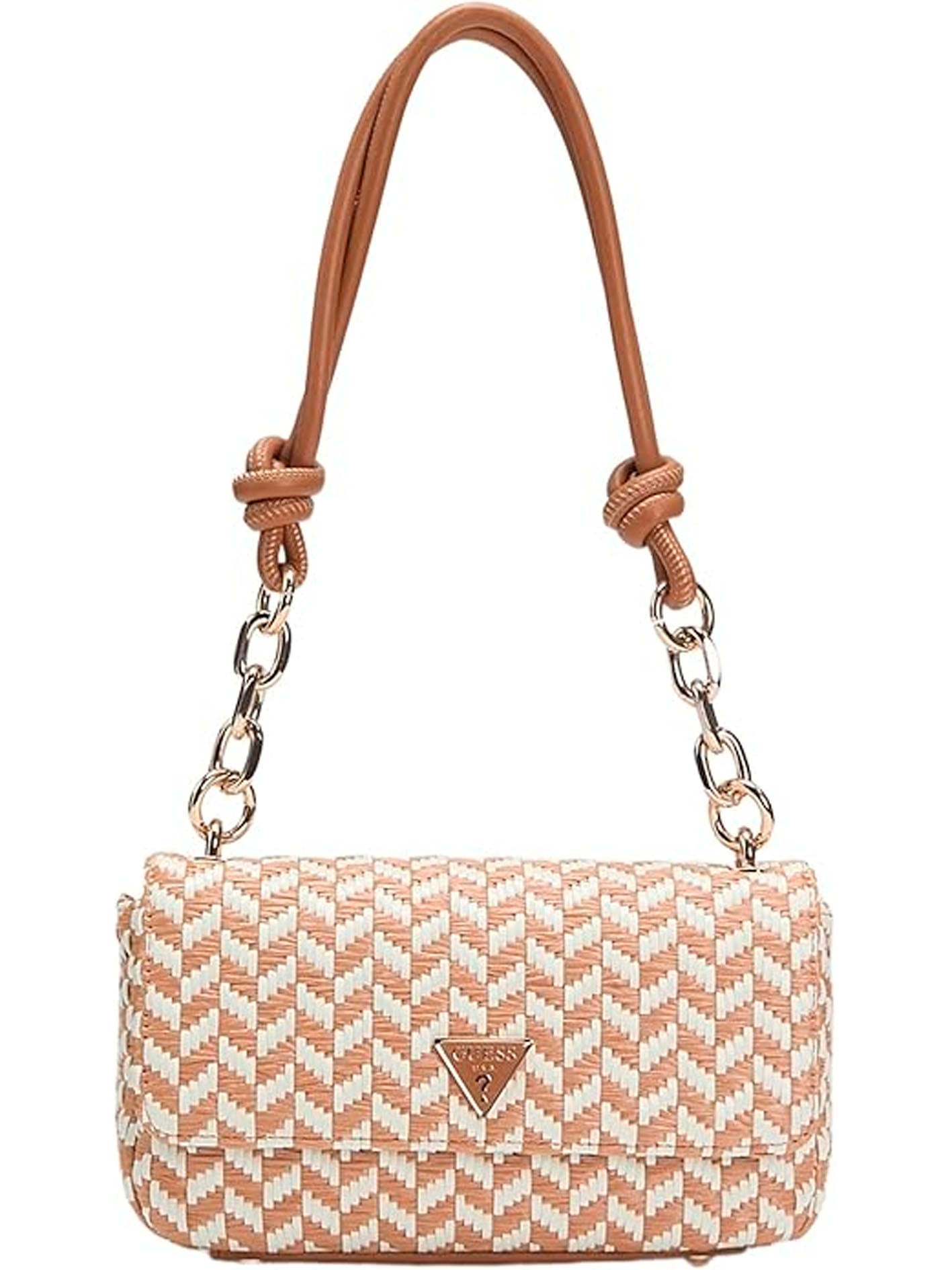 GUESS CAMDEN SHOULDER BAG COGNAC MULTI