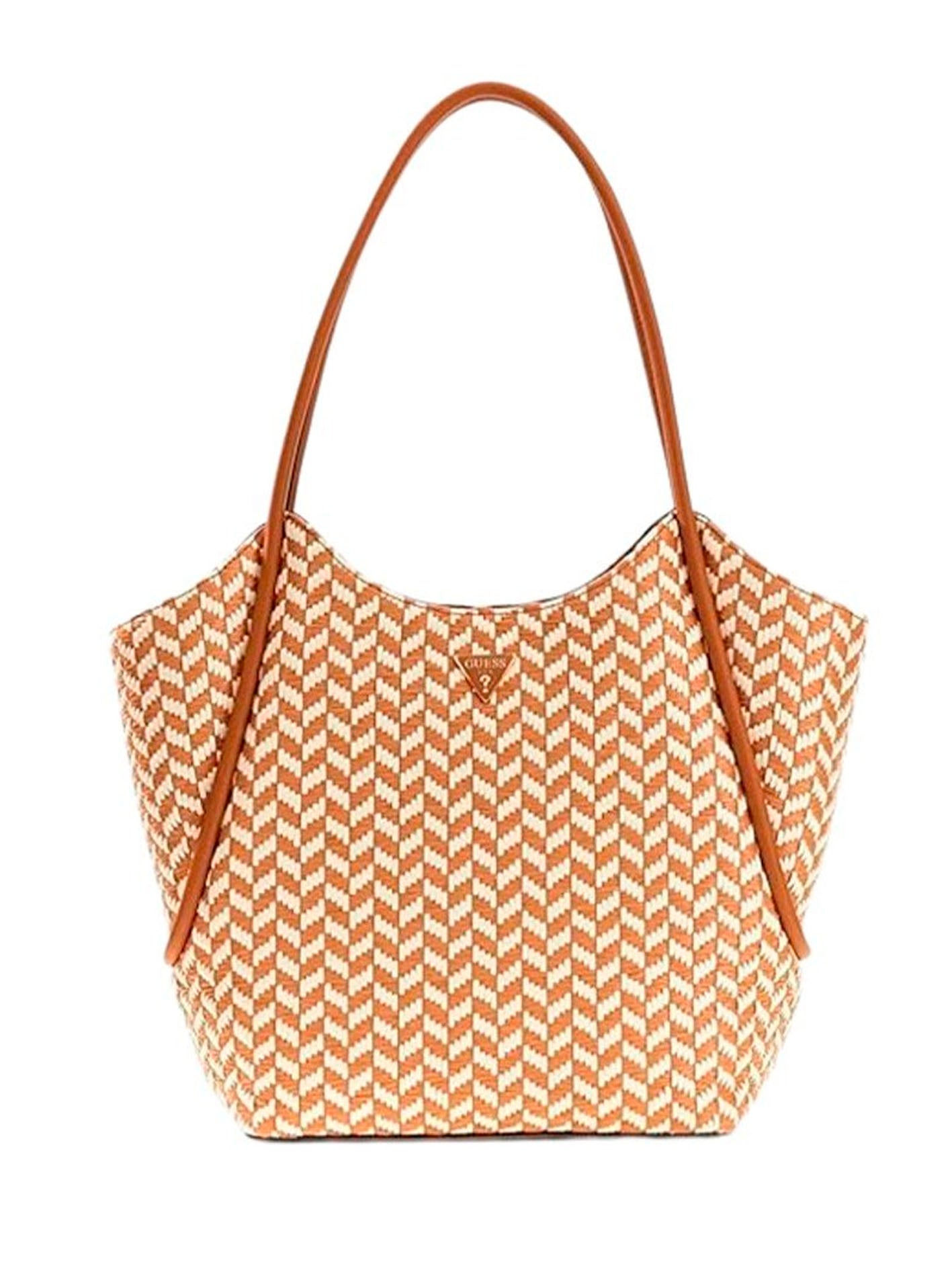 GUESS CAMDEN SHOULDER BAG CAMEL GREY MULTI