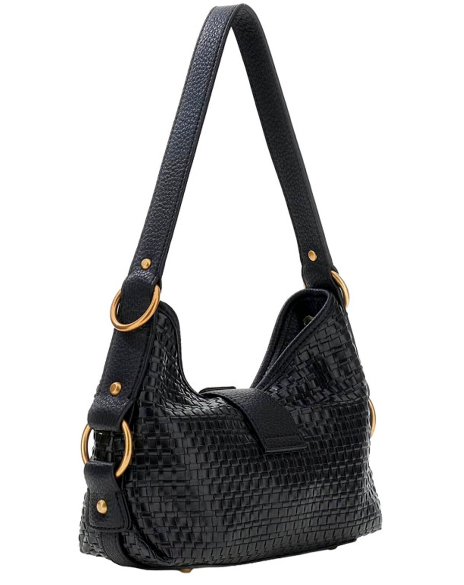 GUESS CAMDEN MINI SHOULDER BAG BLACK