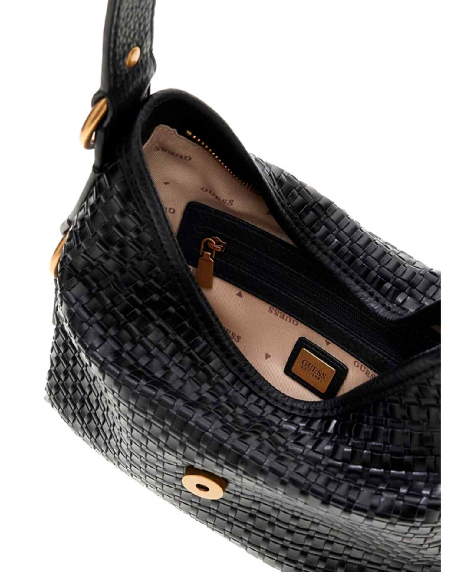 GUESS CAMDEN MINI SHOULDER BAG BLACK