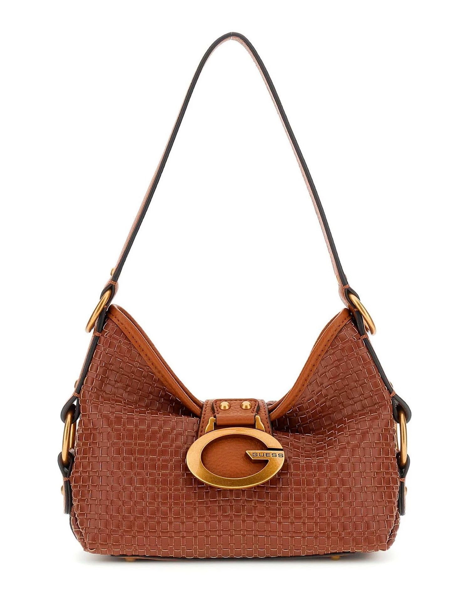 GUESS CAMDEN MINI SHOULDER BAG COGNAC