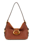 GUESS CAMDEN MINI SHOULDER BAG COGNAC