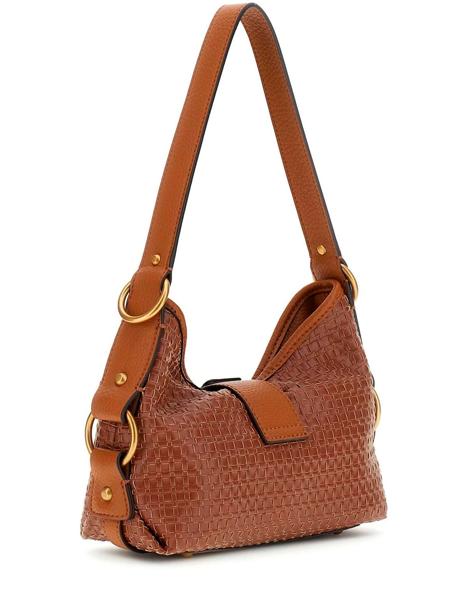 GUESS CAMDEN MINI SHOULDER BAG COGNAC