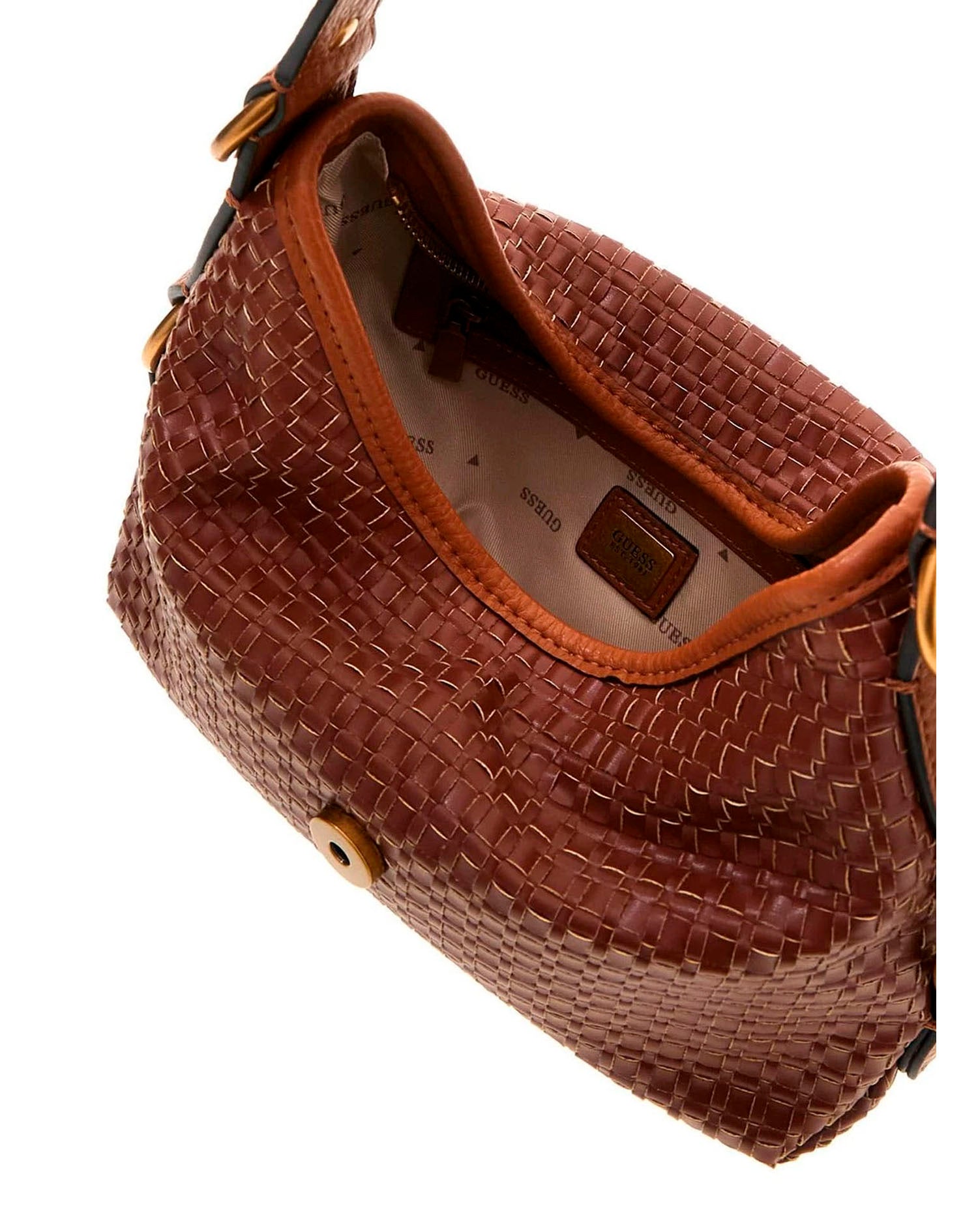 GUESS CAMDEN MINI SHOULDER BAG COGNAC