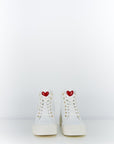 LOVE MOSCHINO BOTÍN CORDONES BLANCO