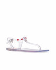 LOVE MOSCHINO SANDALIAS DE DEDO TRANSPARENTES