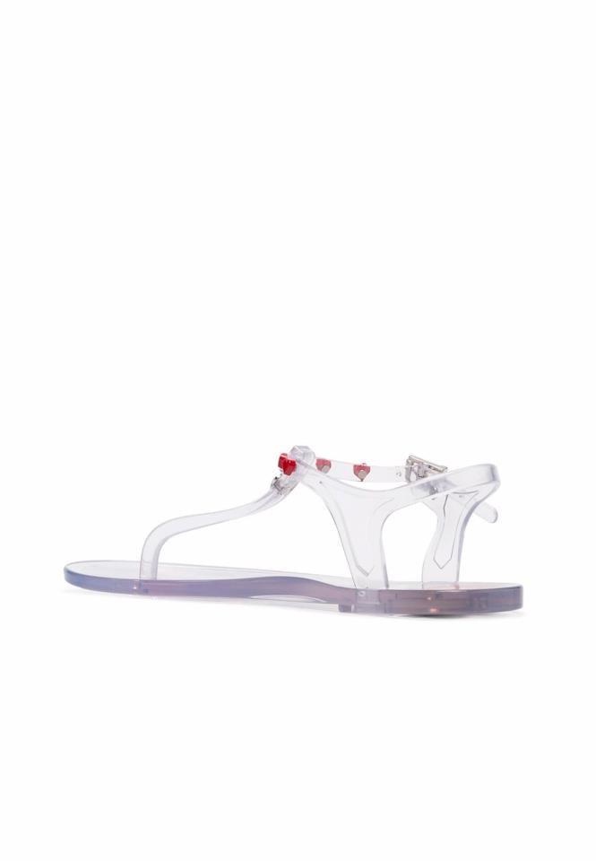 LOVE MOSCHINO SANDALIAS DE DEDO TRANSPARENTES