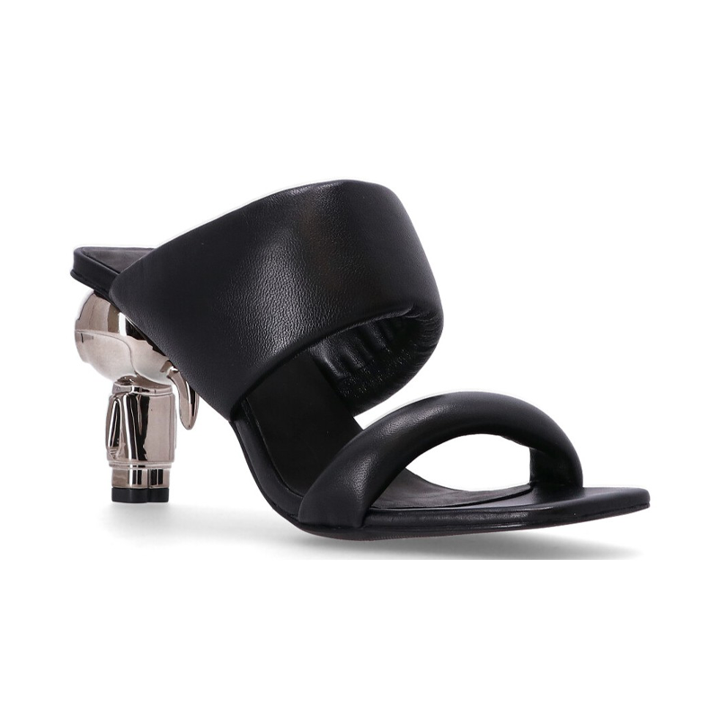 KARL LAGERFELD IKON HEEL PADDED 2 STRAP BLACK