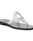 KARL LAGERFELD SKOOT RING LOGO TOE POST WHITE