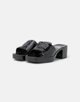 KARL LAGERFELD JELLY BLOK HEEL BLACK