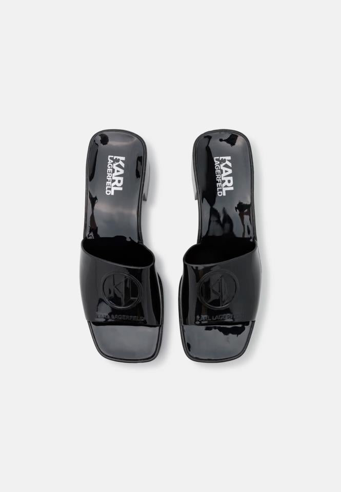 KARL LAGERFELD JELLY BLOK HEEL BLACK