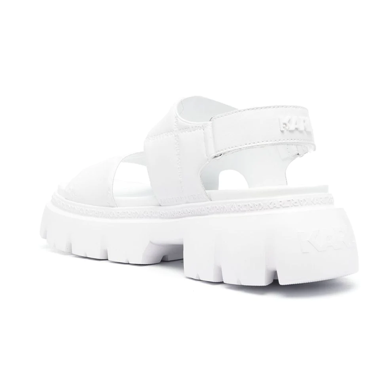 KARL LAGERFELD TREKKA QUILTED K-KROSS SANDAL WHITE