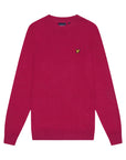 LYLE & SCOTT COTTON MERINO CREW NECK JUMPER ROJO