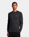 LYLE & SCOTT CREW NECK C MERINO JUMPER CHARCOAL