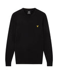 LYLE & SCOTT CREW NECK COTTON MERINO JUMPER BLACK