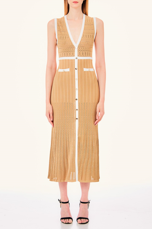 LIU JO VESTIDO DE PUNTO CAMEL