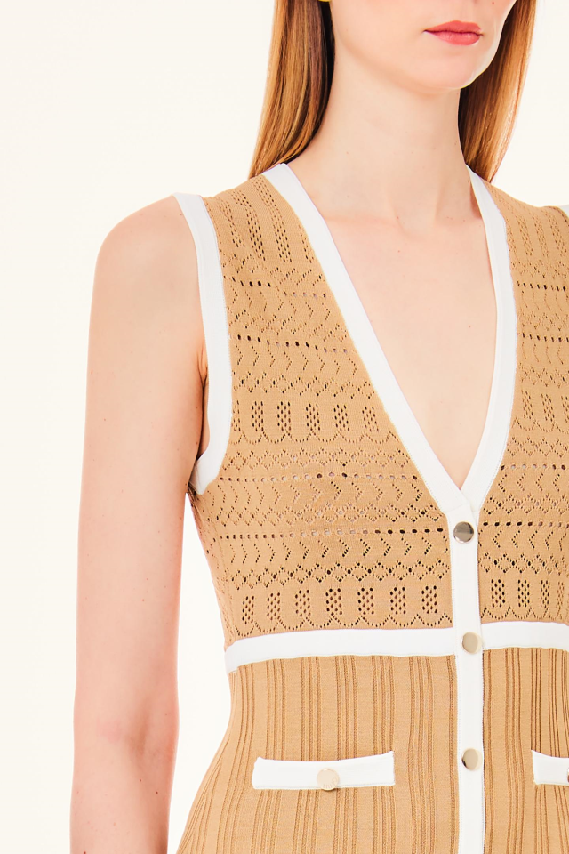 LIU JO VESTIDO DE PUNTO CAMEL