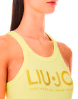 LIU JO CAMISETA CON LOGO AMARILLA