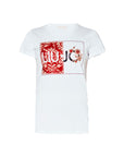 LIU JO CAMISETA DE MANGA CORTA BLANCA CON LOGO