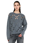 LIU JO ECS MAGLIA CHIUSA  GRIGIO