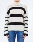 LIU JO ECS MAGLIA CHIUSA M/L BIANCO/NERO