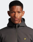 LYLE & SCOTT SOFTSHELL JERSEY ZIP HOODIE GUNMETAL