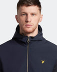 LYLE & SCOTT SOFTSHELL JERSEY ZIP HOODIE DARK NAVY