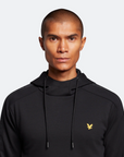 LYLE & SCOTT POCKET BRANDED SWEAT HOODIE JET BLACK