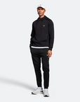 LYLE & SCOTT POCKET BRANDED SWEAT HOODIE JET BLACK